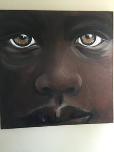 Eyes of hope . 48x48 acrylic on canvas