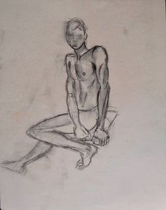 Sitting Dancer nude 2 11x14